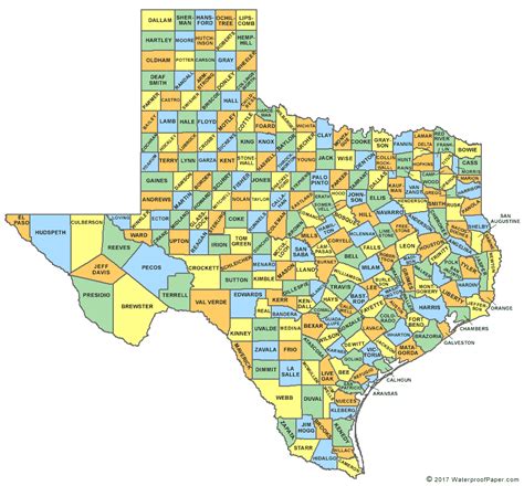 north texas county map