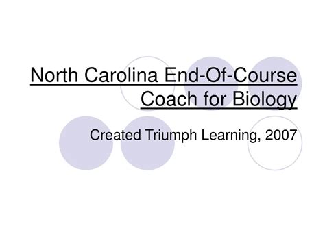 Download North Carolina End Of Course Coach Biology 