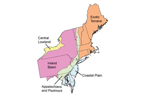 Northeast Region Landforms