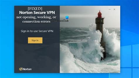 norton secure vpn.exe system error