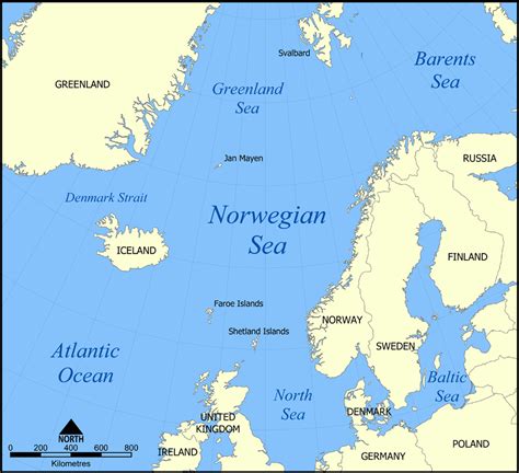 Norwegian Sea World Map