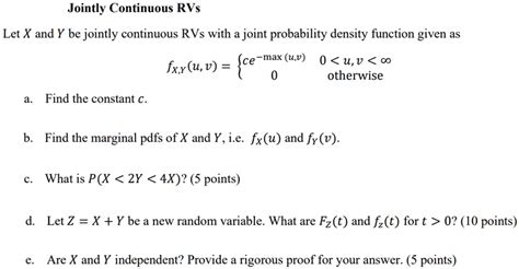 Not Jointly Continuous Rvs