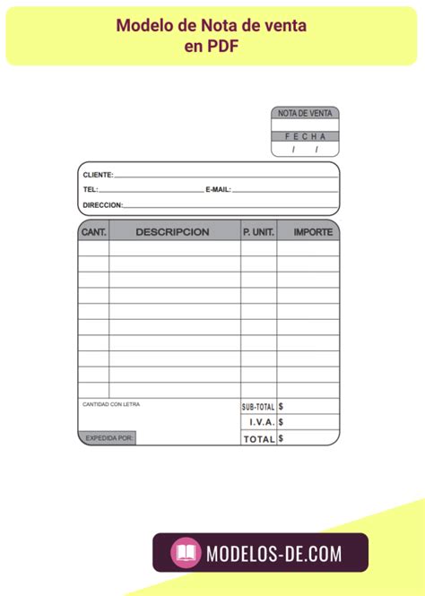 Nota De Venta