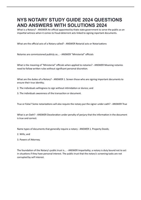 Notary Study Guide