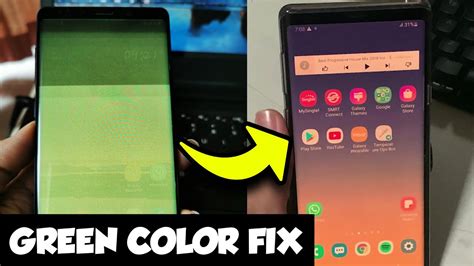 note 9 screen color issue