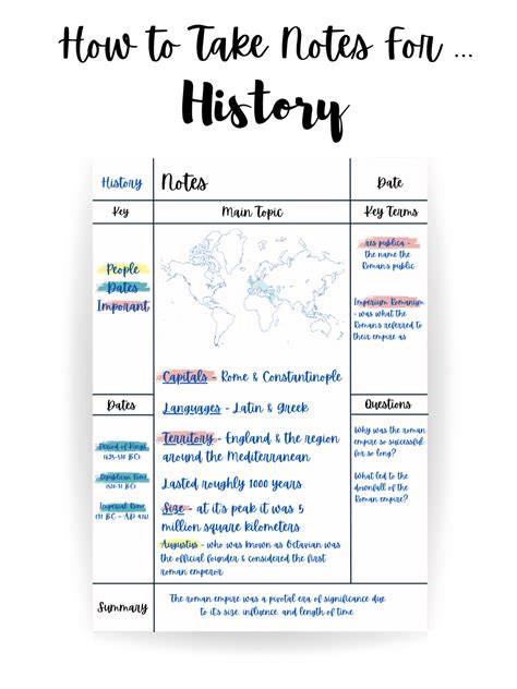 note taking activity world history answers