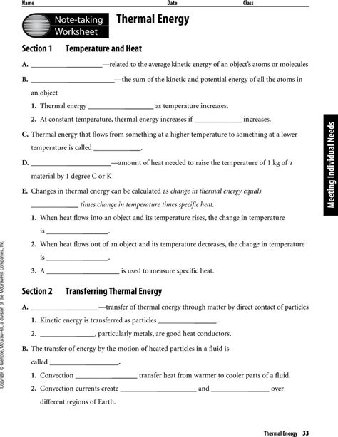 note taking energy answers