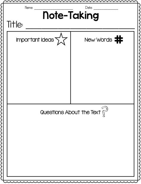 Note Taking From A Video Worksheets 99worksheets Note Taking Worksheet - Note-taking Worksheet