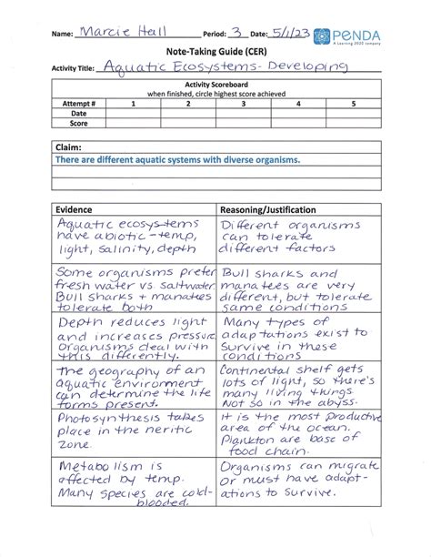 Note Taking Guide Episode 1103 Answers