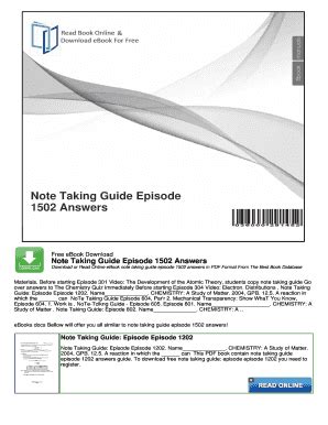 Full Download Note Taking Guide Episode 1502 Answers File Type Pdf 