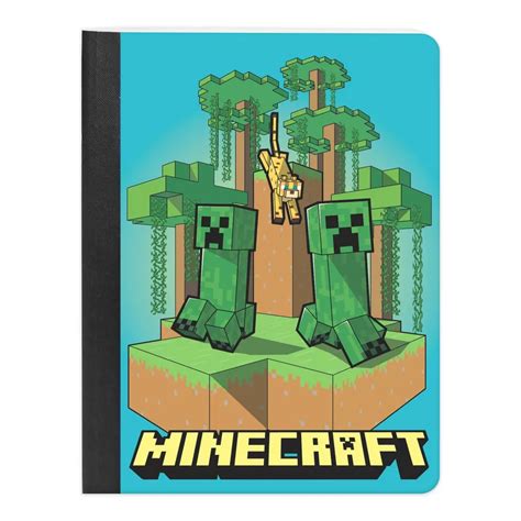 Notebook Minecraft Creeper School Composition Not