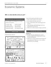 Full Download Notebook Guide To Economic Systems 