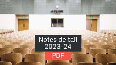 Notes De Tall 2024