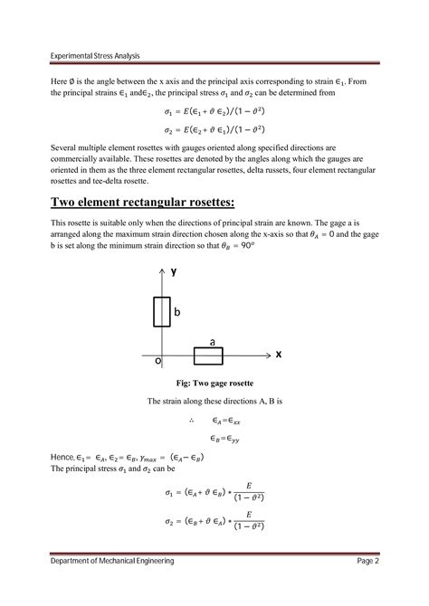 Notes For Experimental Stress Analysis Anna University