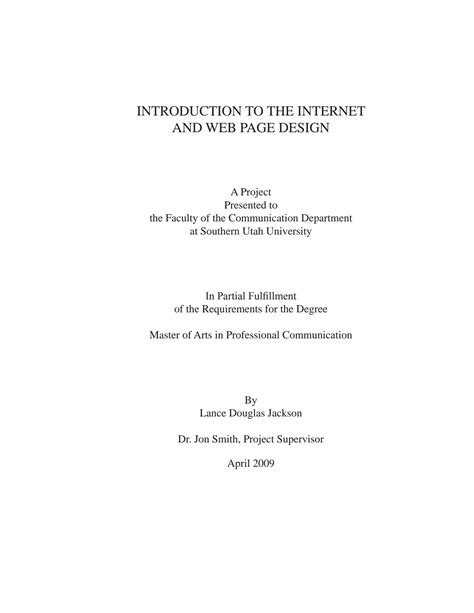 Notes For Internet Web Design Publishing