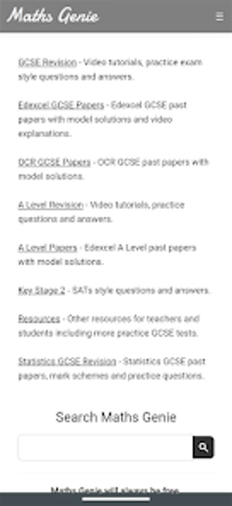 Notes Maths Genie
