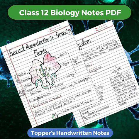 Notes Of Biology Of Class 12
