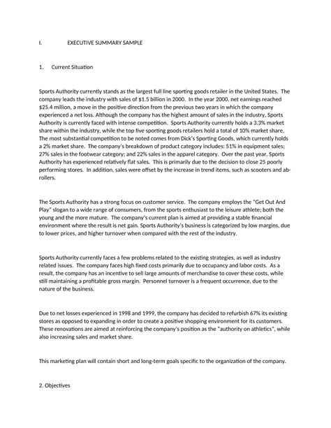 Notes On An Execution Summary