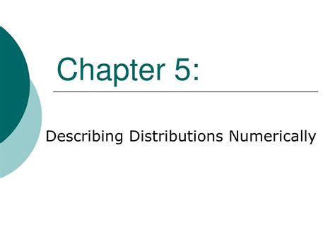 Read Online Notes Describing Distributions Numerically Cusd80 
