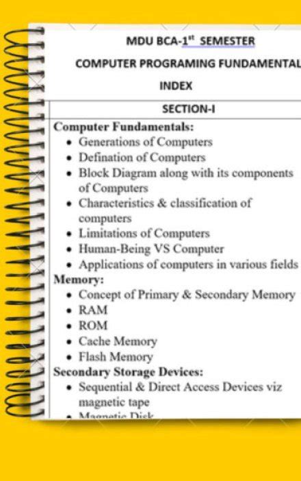 Download Notes Of Bca 1St Semester Pdfsdocuments2 