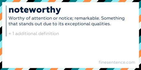 noteworthy definition