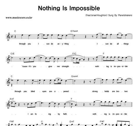 nothing is impossible 악보