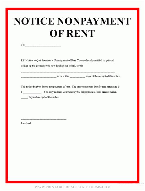 notice of nonpayment