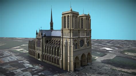 Notre Dame De Paris 3d   Cathédrale Notre Dame De Paris Cults 3d - Notre Dame De Paris 3d