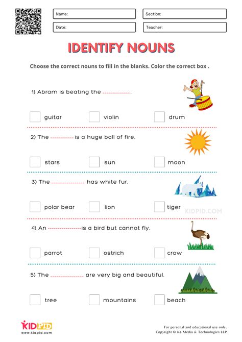 Noun Worksheet For Class 2 Noun Worksheets 4th Grade - Noun Worksheets 4th Grade