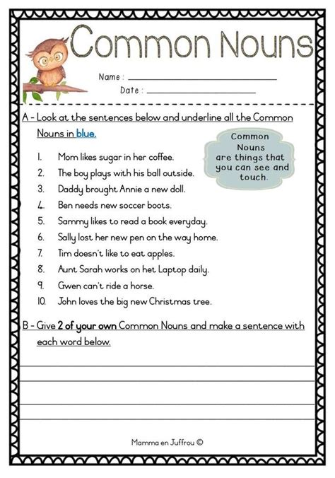Noun Worksheets Tutoring Hour Noun Worksheets 5th Grade - Noun Worksheets 5th Grade
