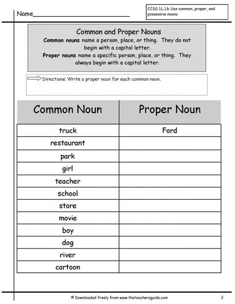Nouns Common Or Proper Worksheets 99worksheets Common And Proper Nouns 3rd Grade - Common And Proper Nouns 3rd Grade