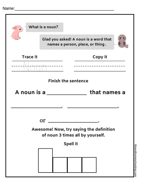 Nouns Printable Worksheet Pack Kindergarten First Second Grade Noun Worksheet For Kindergarten  - Noun Worksheet For Kindergarten\