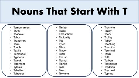 Nouns That Start With T Noun1 Com Nouns Beginning With T - Nouns Beginning With T