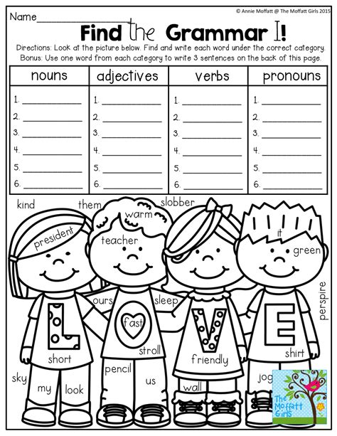Full Download Nouns Adjectives And Verbs Grade 3 E Classroom 