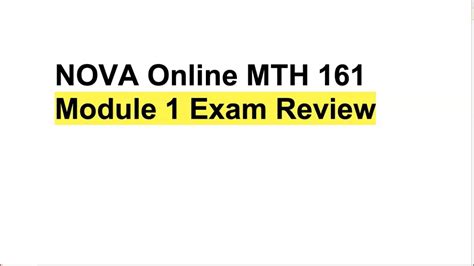 Nova Precalculus 1 Materal Covered
