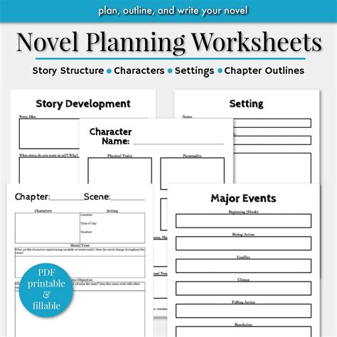 Novel Planning Tools And Worksheets Novel Planning Worksheet - Novel Planning Worksheet