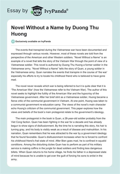 Full Download Novel Without A Name Duong Thu Huong 