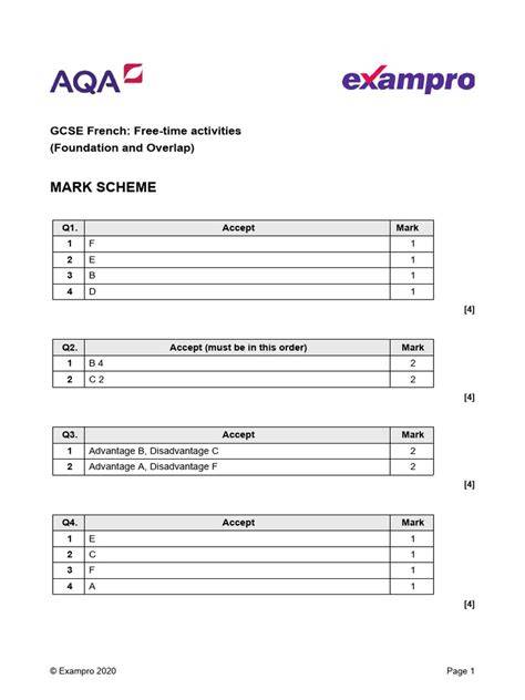 november 1998 french mark scheme