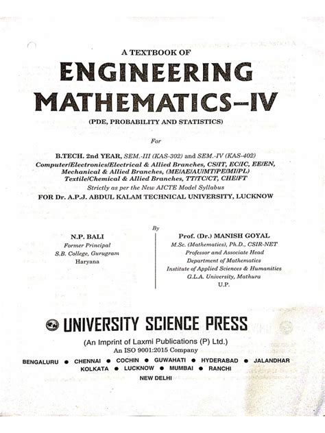 Np Bali Engineering Mathematics 3 Solutions Pdf And Epub