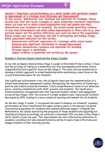 Read Online Npqh Application Form Examples 