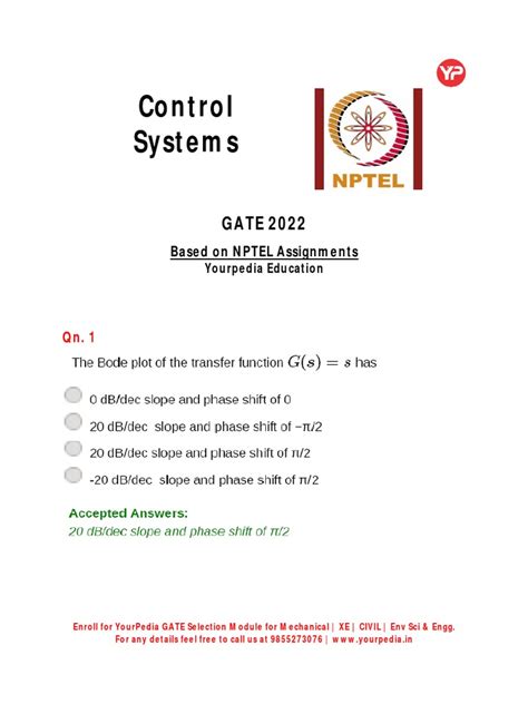 Nptel Control Systems