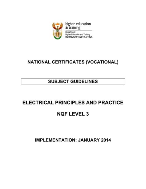 nqf l3 electrical question papers