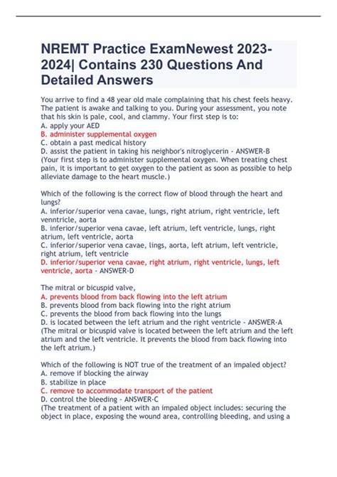 nremt practical exam scenarios
