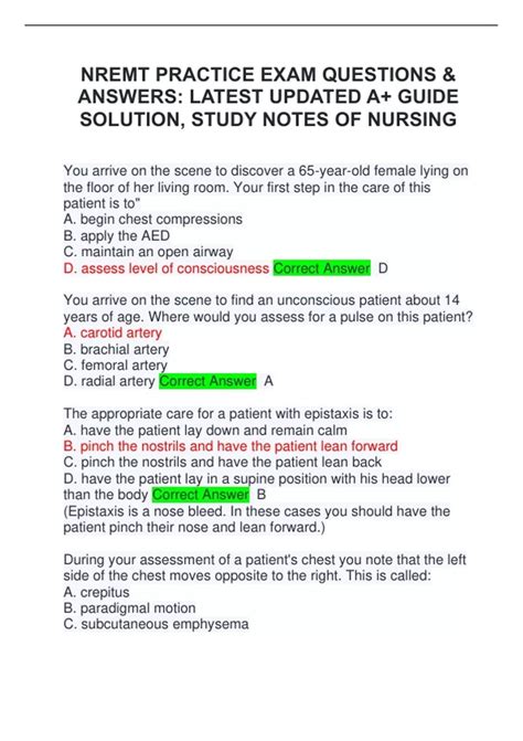 Nremt Practice Test