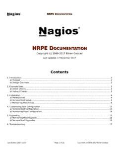 Nrpe Documentation Nagios