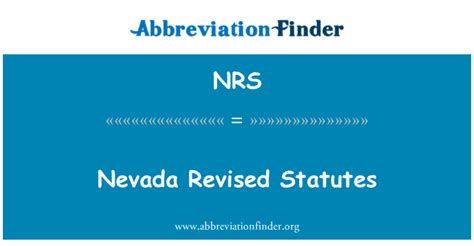 nrs nevada