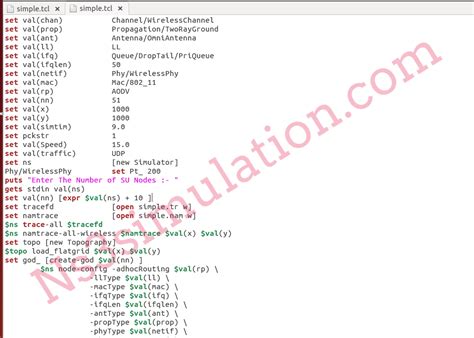 ns2 tcl code for gsm