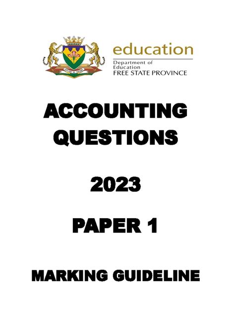 nsc grade 12 accounting exemplar 2014 memorandum