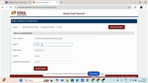 Nsdl Stamp Duty Payment