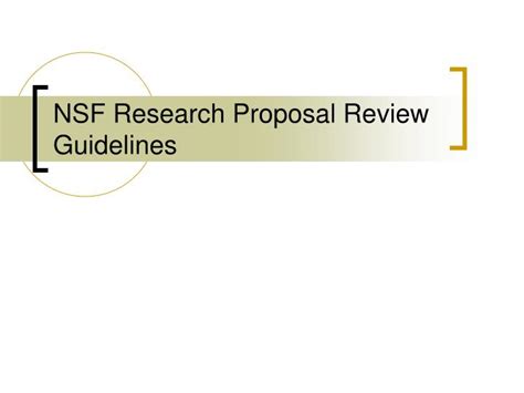 Read Nsf Research Proposal Guidelines 